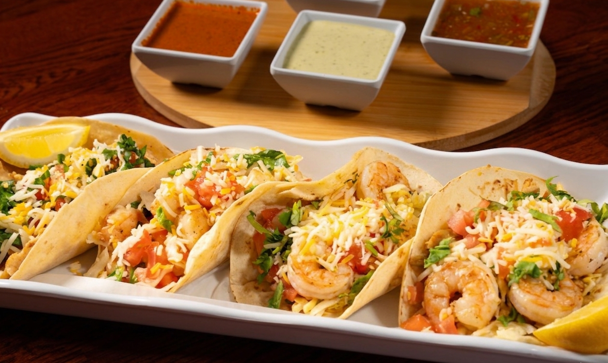 Tacos con camarones